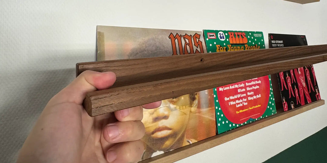 NEW! The Vinyl Wall Shelf - Walnut: A Stylish Must-Have