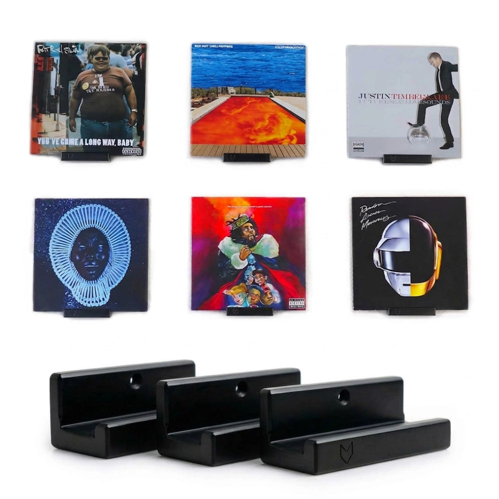 Vinyl Record Holders - Black (3x) - VinylCrafts