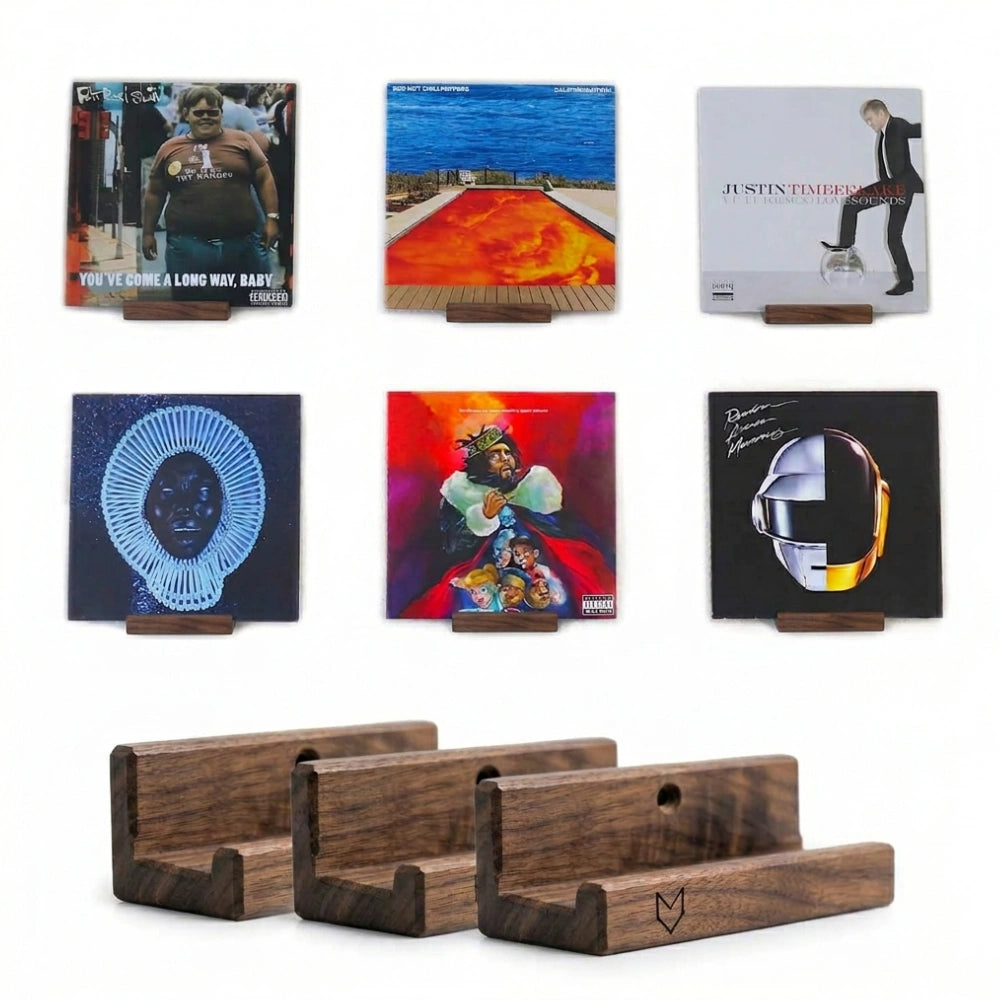 lp houder muur walnoot