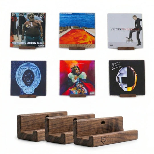 lp houder muur walnoot