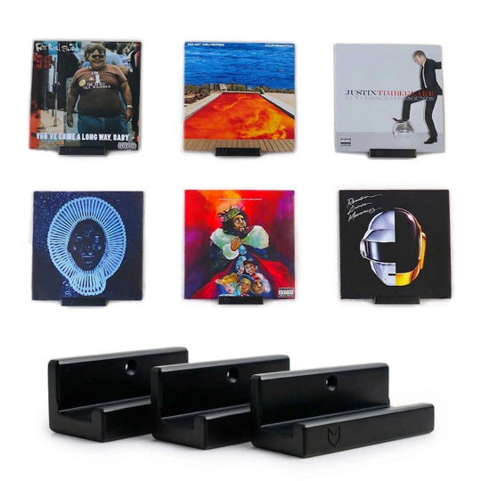 lp houder muur zwart